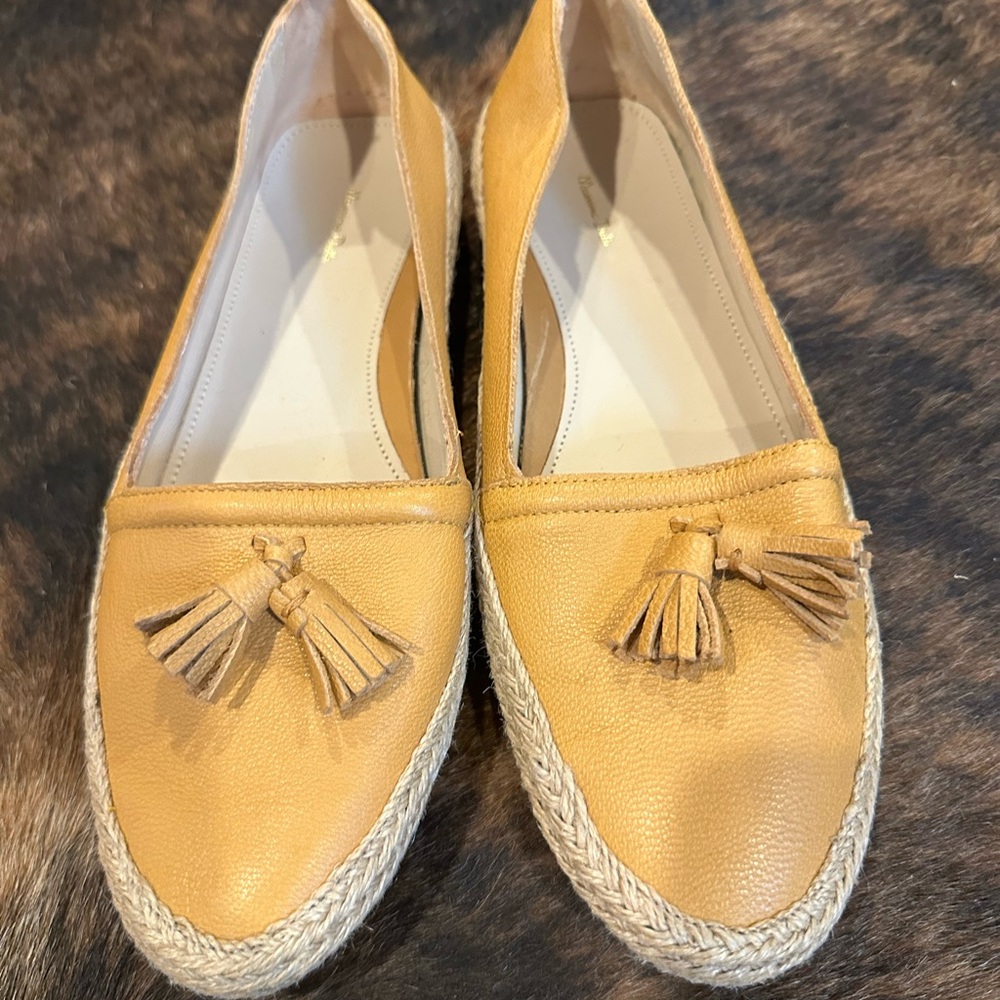 Massimo Dutti Tan Espadrilles with Tassels